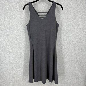 Toad & Co Tech Tomboy Tank Athletic Dress Size S Gray Built in Bra Pocket Casual